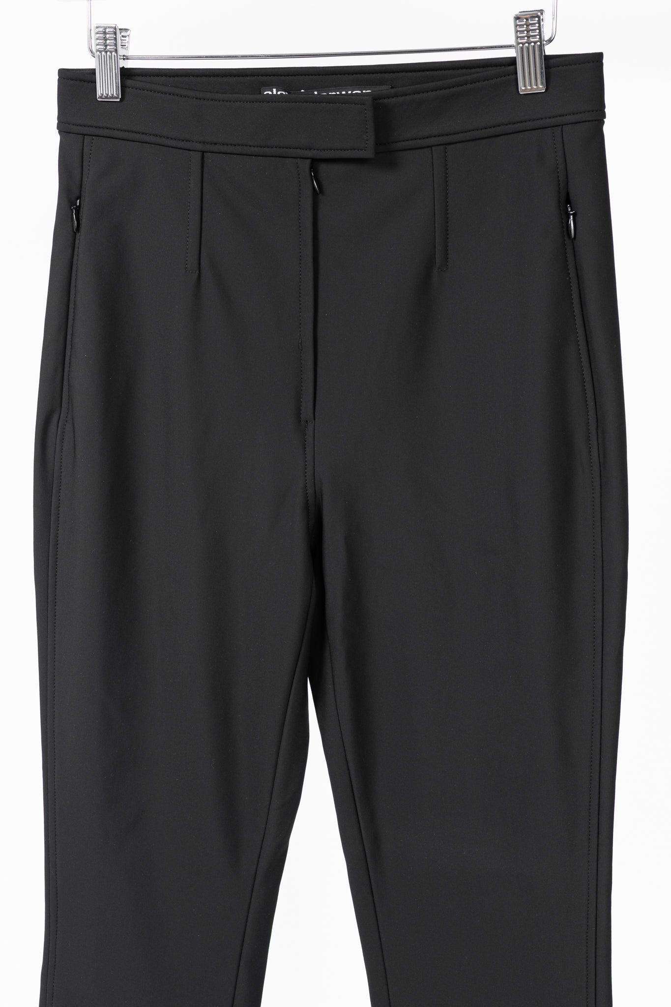 Alexander Wang Black Stretch Zip-Hem Trousers