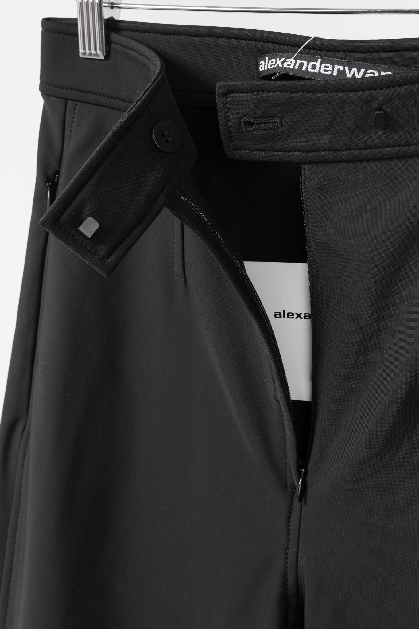 Alexander Wang Black Stretch Zip-Hem Trousers