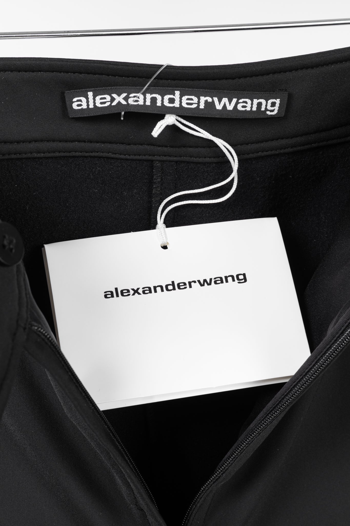 Alexander Wang Black Stretch Zip-Hem Trousers