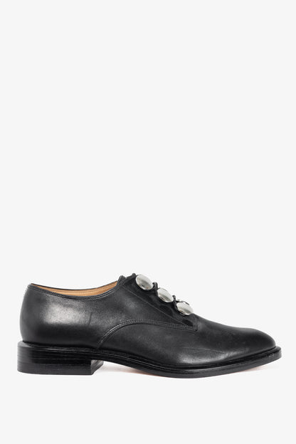 Alexander Wang Matilda Black Leather Button Derbies