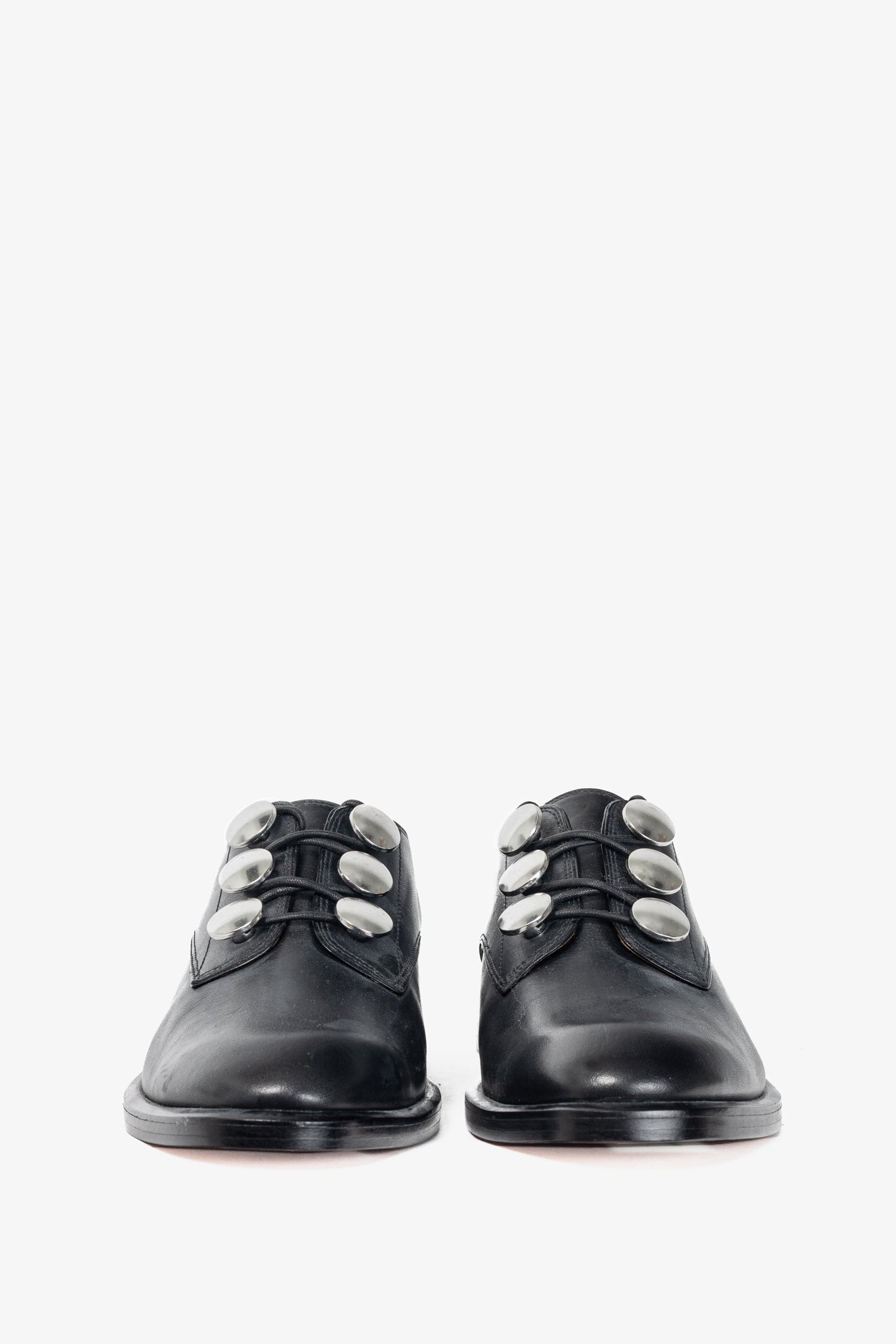 Alexander Wang Matilda Black Leather Button Derbies