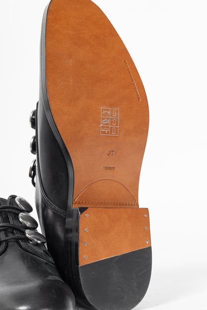 Alexander Wang Matilda Black Leather Button Derbies