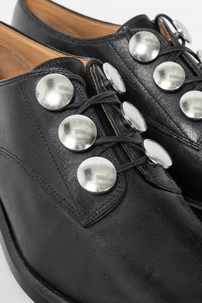 Alexander Wang Matilda Black Leather Button Derbies