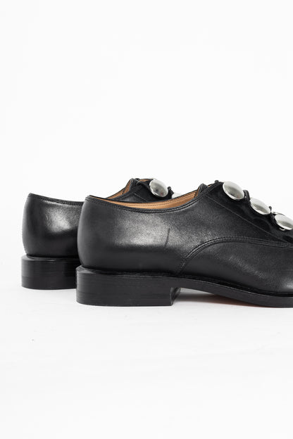 Alexander Wang Matilda Black Leather Button Derbies