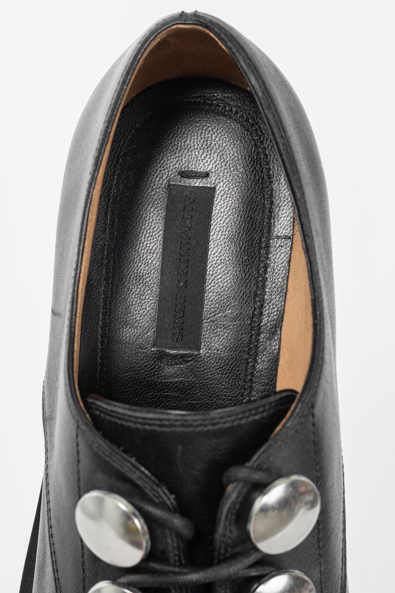 Alexander Wang Matilda Black Leather Button Derbies