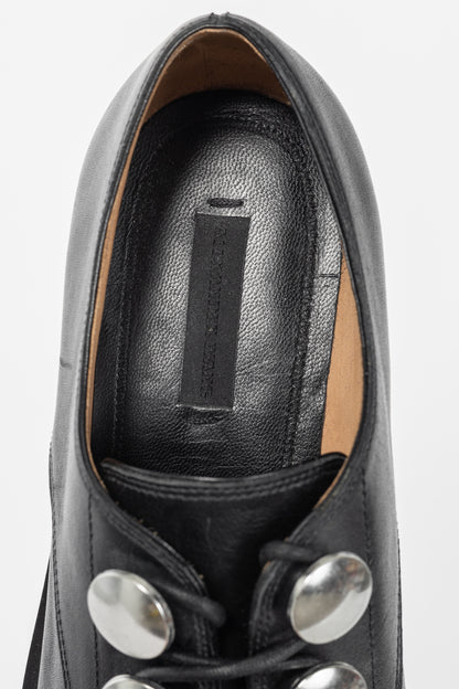 Alexander Wang Matilda Black Leather Button Derbies