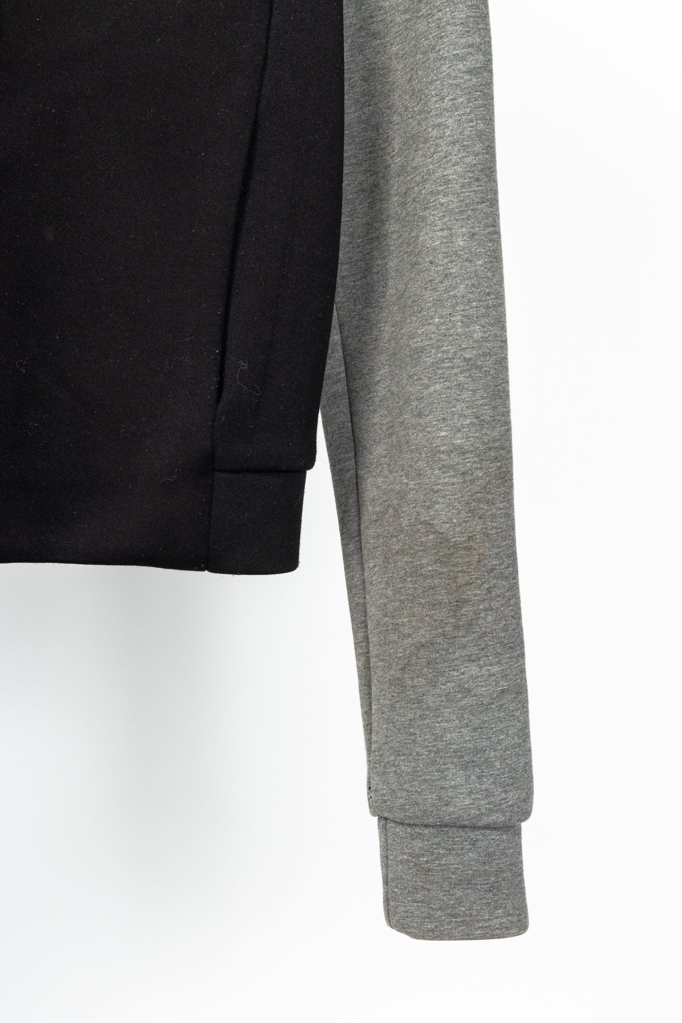 T by Alexander Wang Black & Grey Two-Tone Neoprene & Jersey Bomber Jacket