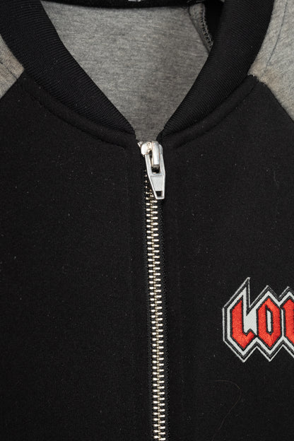 T by Alexander Wang Black & Grey Two-Tone Neoprene & Jersey Bomber Jacket