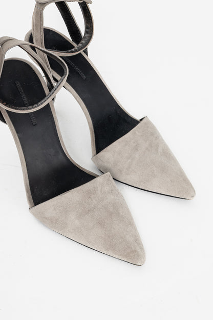 Alexander Wang Lovisa Taupe Suede Pointed-Toe Pumps