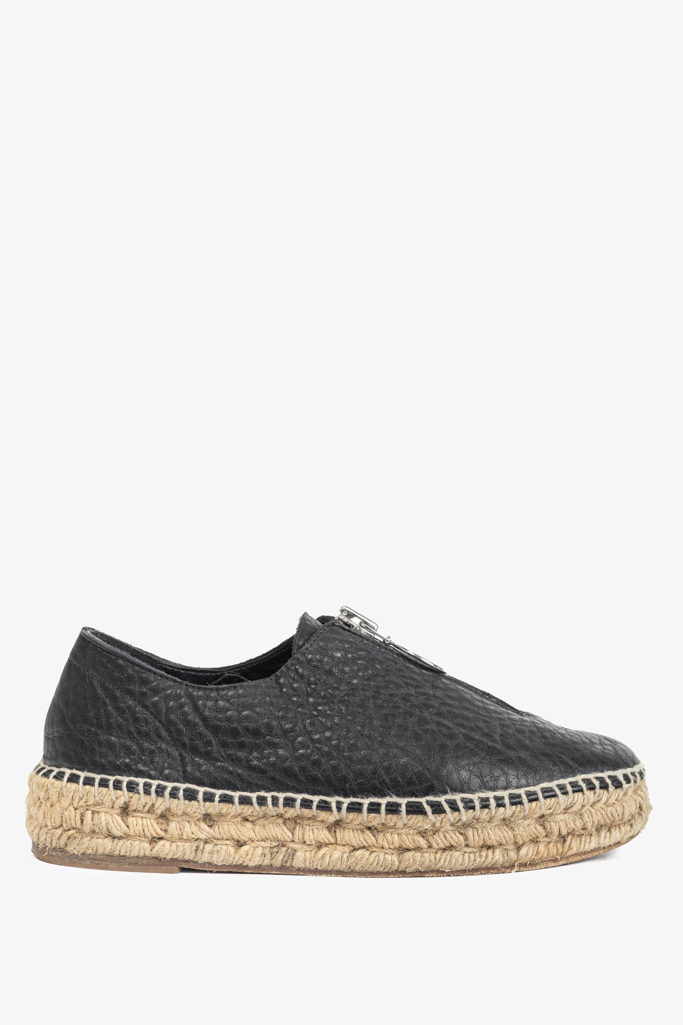 Alexander Wang Devon Black Leather Espadrille Sneakers