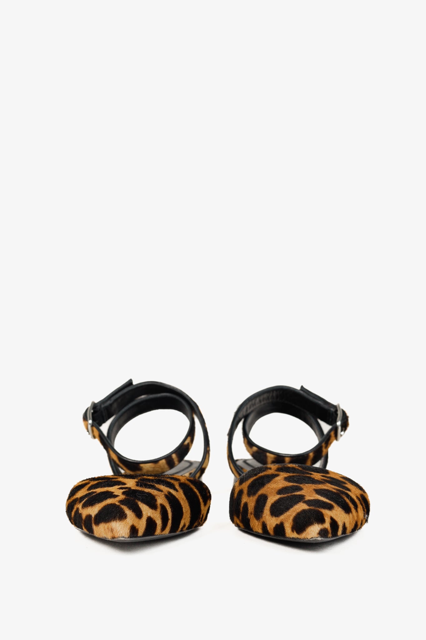 Alexander Wang Lara Leopard-Print Calf-Hair Pointed-Toe Flats