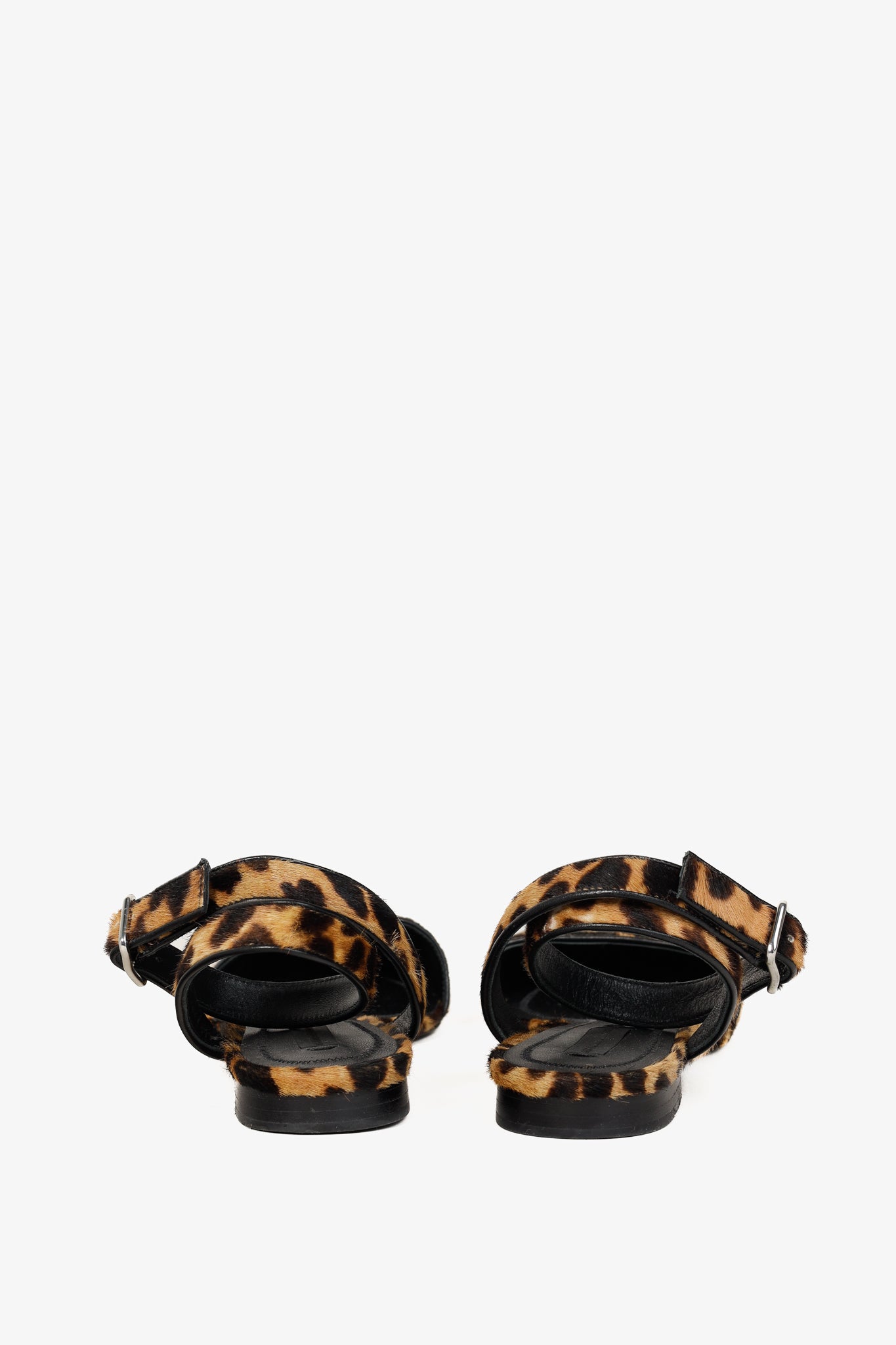 Alexander Wang Lara Leopard-Print Calf-Hair Pointed-Toe Flats