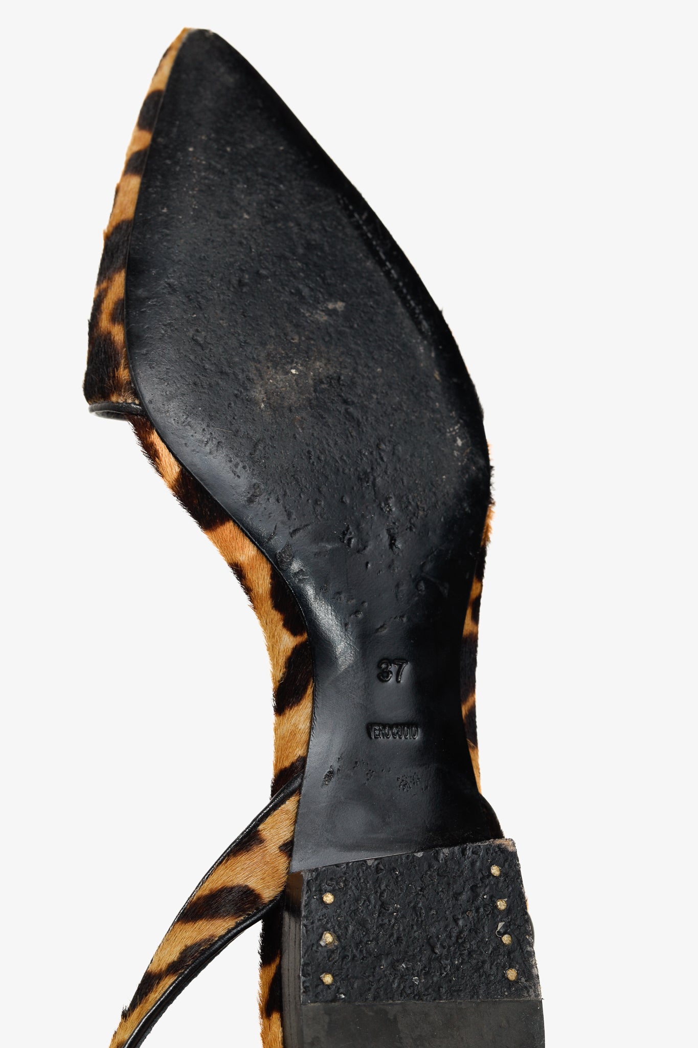 Alexander Wang Lara Leopard-Print Calf-Hair Pointed-Toe Flats