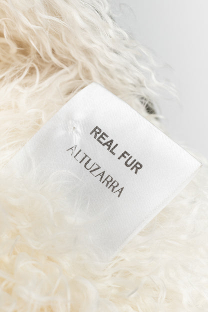Altuzarra PF/15 Green Cotton Quilted Lamb-Fur Coat