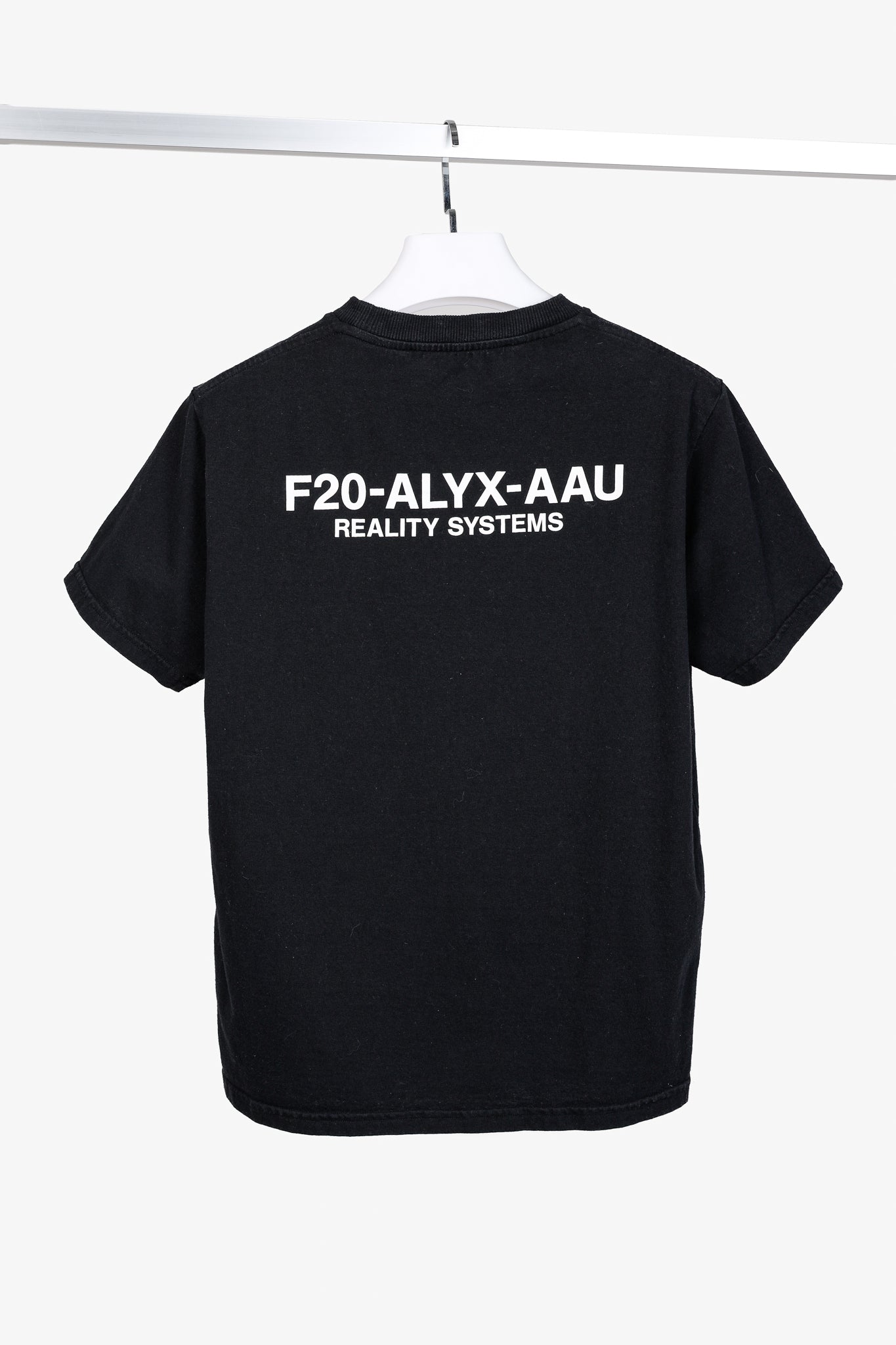 1017 ALYX 9SM AW/20 Black Visual "Reality Systems" Short Sleeve T-Shirt