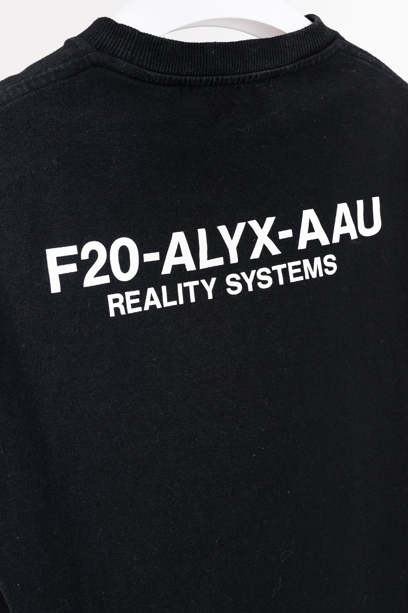 1017 ALYX 9SM AW/20 Black Visual "Reality Systems" Short Sleeve T-Shirt