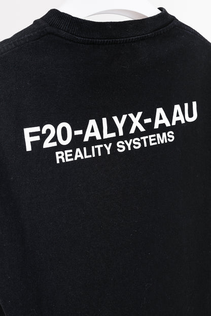 1017 ALYX 9SM AW/20 Black Visual "Reality Systems" Short Sleeve T-Shirt