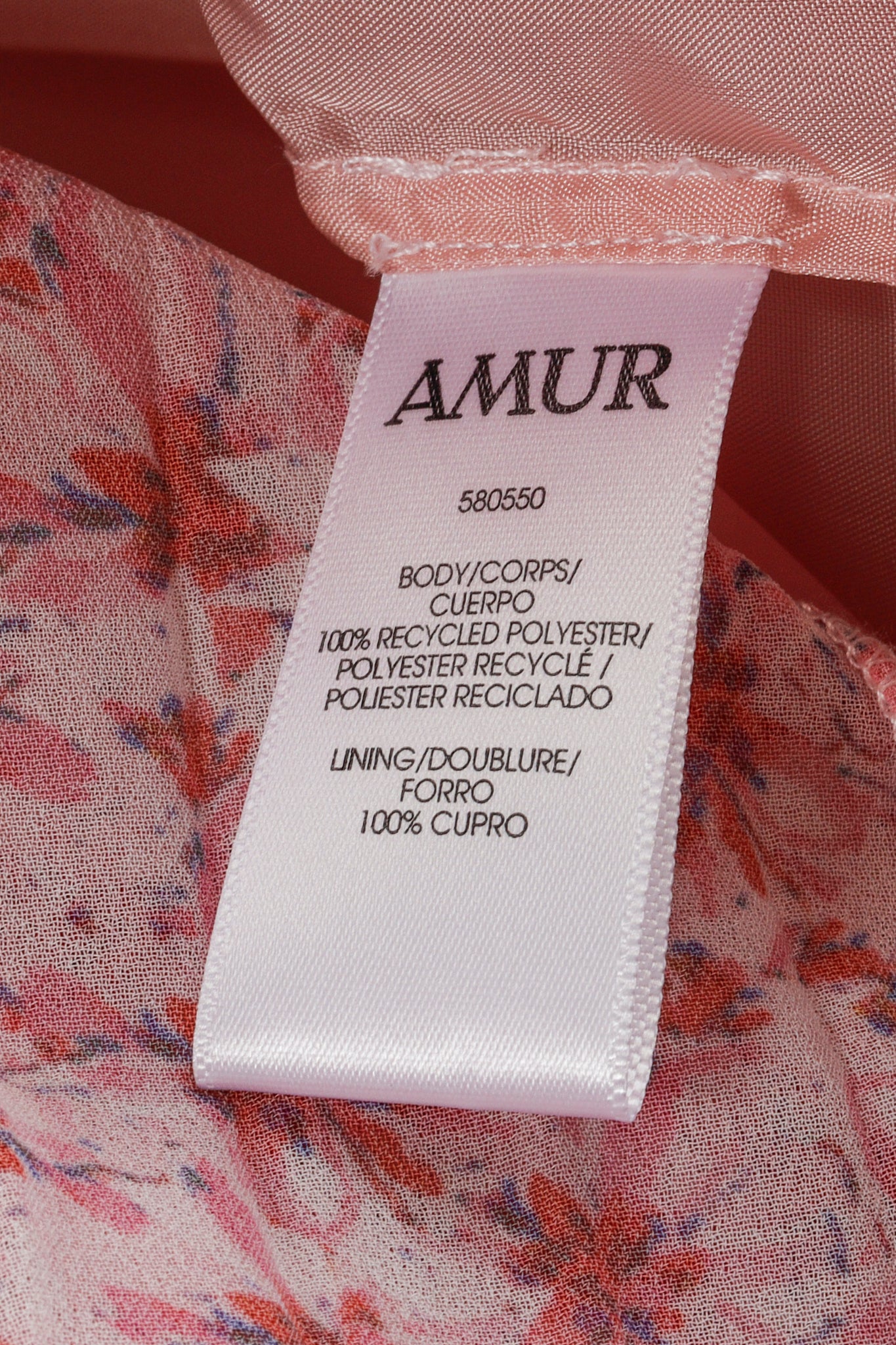 Amur Paisley Pink Floral Pleated Tiered Midi Skirt