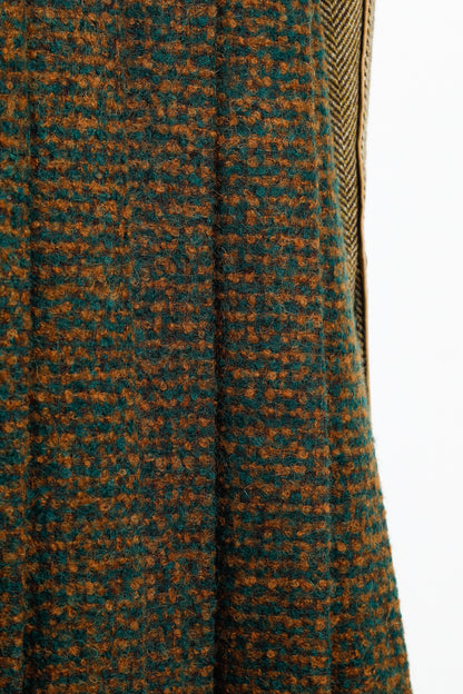Andersson Bell Chloe Brown Herringbone Back Pleats Coat