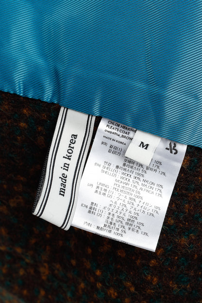 Andersson Bell Chloe Brown Herringbone Back Pleats Coat