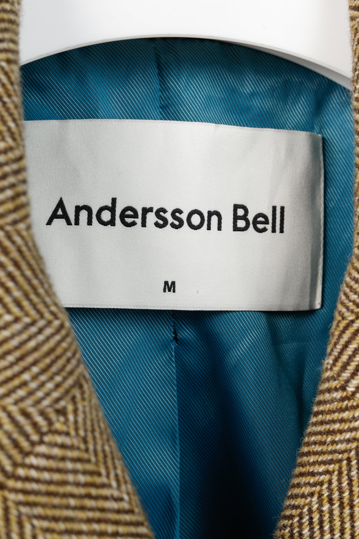 Andersson Bell Chloe Brown Herringbone Back Pleats Coat