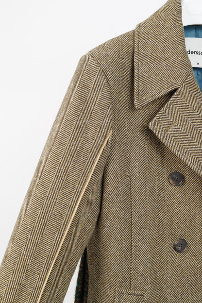 Andersson Bell Chloe Brown Herringbone Back Pleats Coat