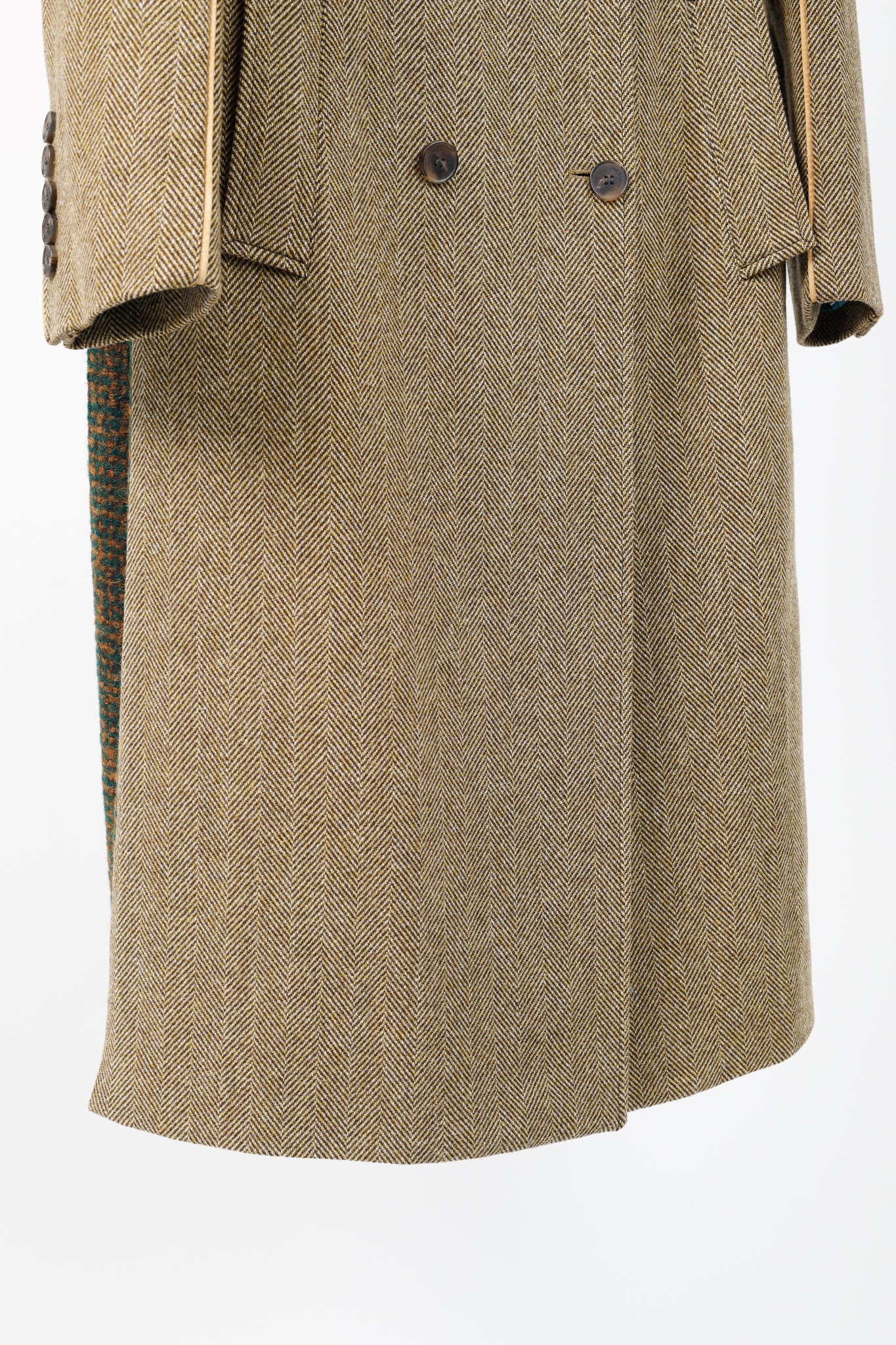 Andersson Bell Chloe Brown Herringbone Back Pleats Coat