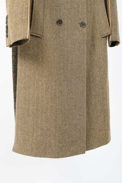 Andersson Bell Chloe Brown Herringbone Back Pleats Coat