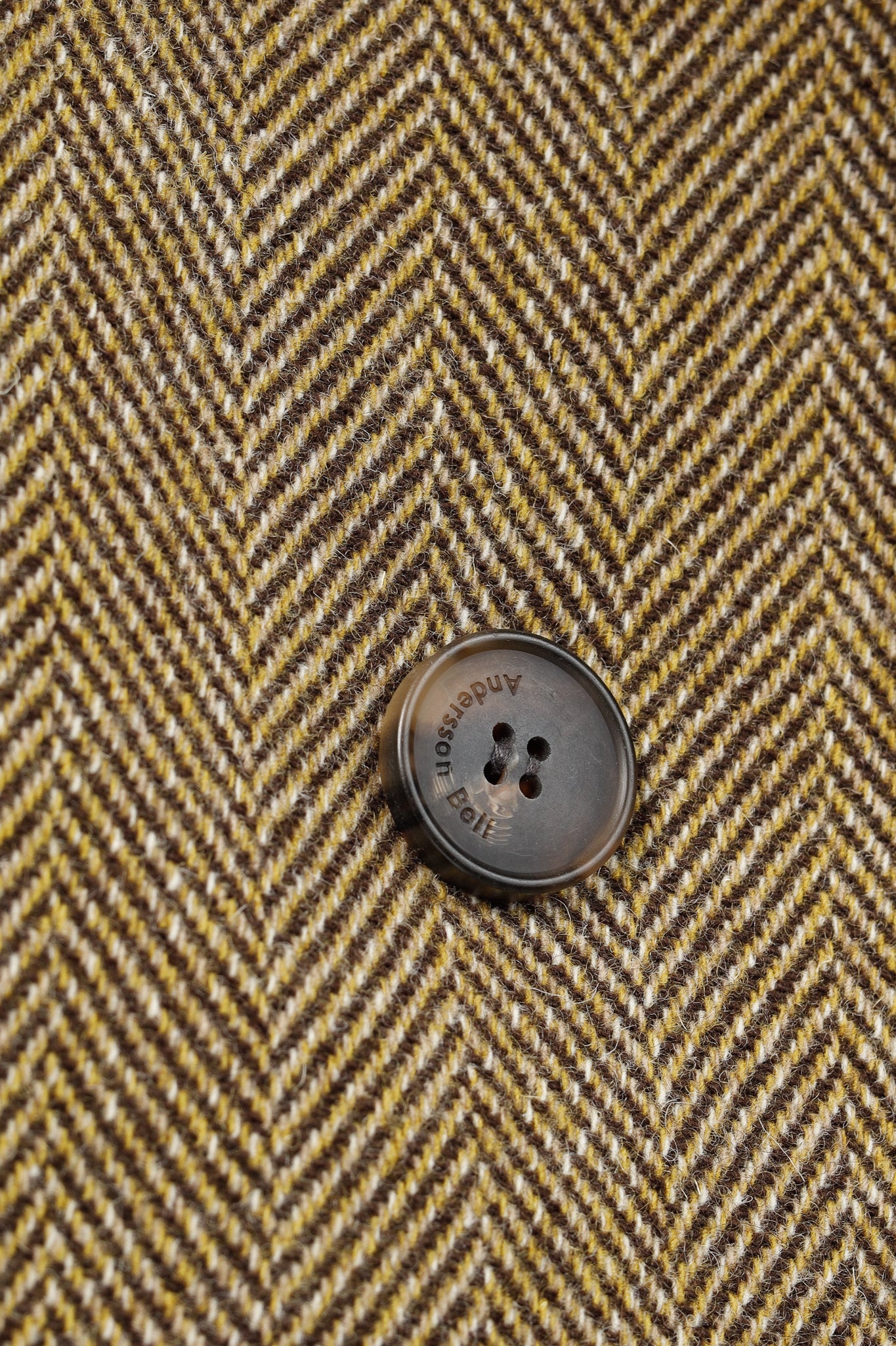Andersson Bell Chloe Brown Herringbone Back Pleats Coat
