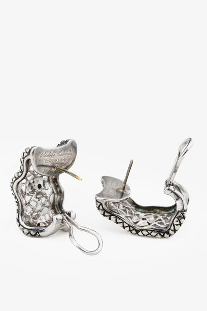 Andrea Candela Sterling Silver & 18k Gold Flower Cut-Out Earrings