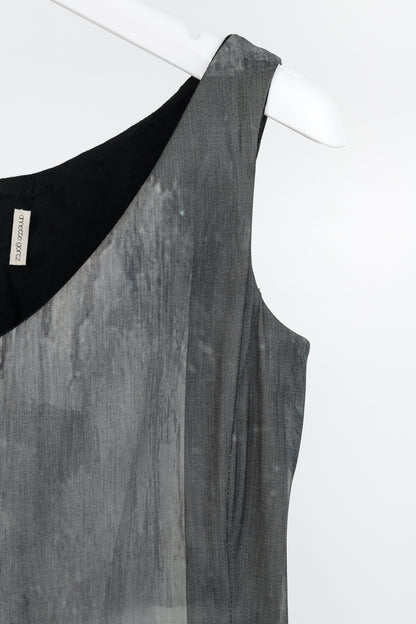 Annette Gortz SS/15 Dial Grey Graphic-Print Midi Dress