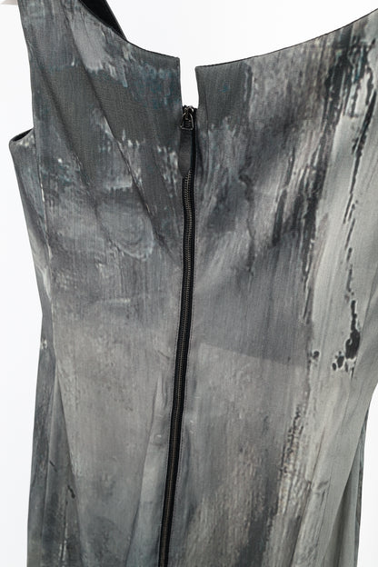 Annette Gortz SS/15 Dial Grey Graphic-Print Midi Dress