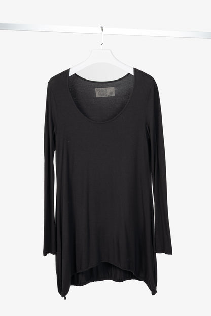 Annette Gortz Faro Black Jersey Drawstring-Hem Tunic