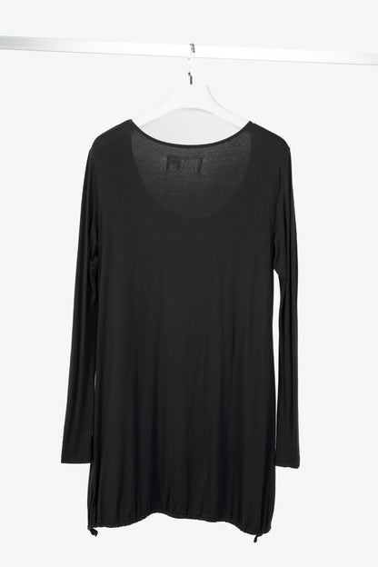 Annette Gortz Faro Black Jersey Drawstring-Hem Tunic