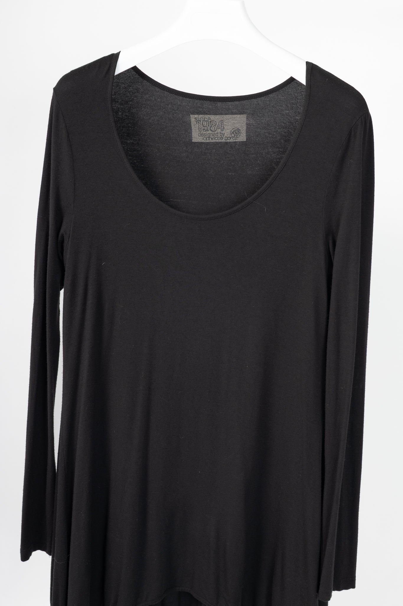 Annette Gortz Faro Black Jersey Drawstring-Hem Tunic