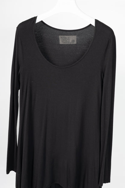 Annette Gortz Faro Black Jersey Drawstring-Hem Tunic