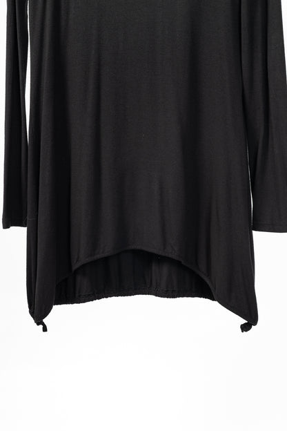 Annette Gortz Faro Black Jersey Drawstring-Hem Tunic