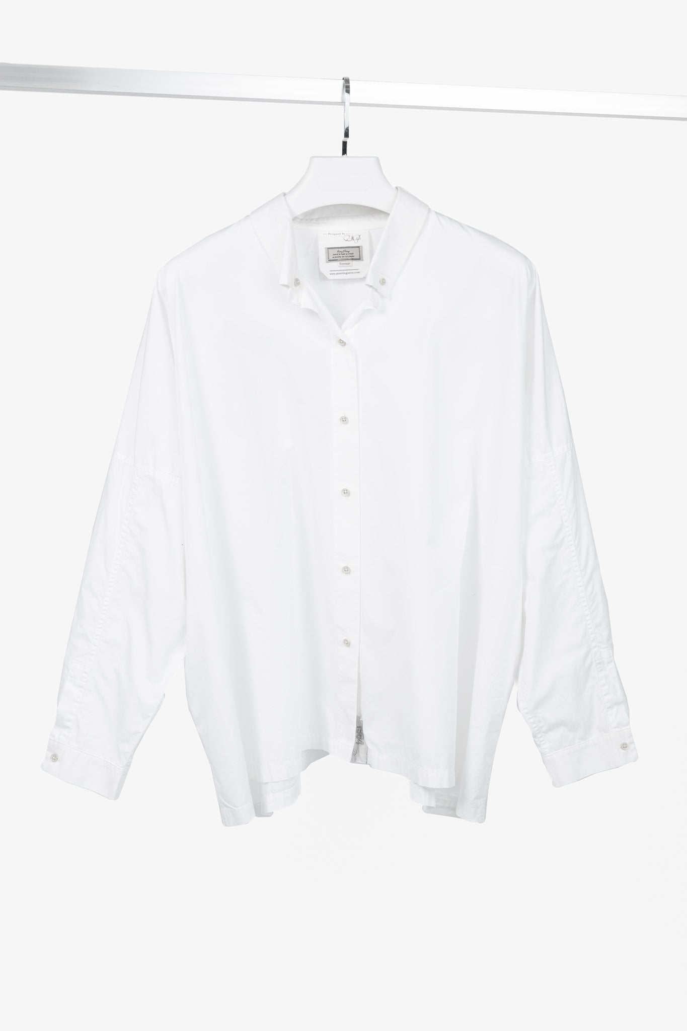 Annette Gortz SS/12 White Oversized Cotton Buttoned Shirt