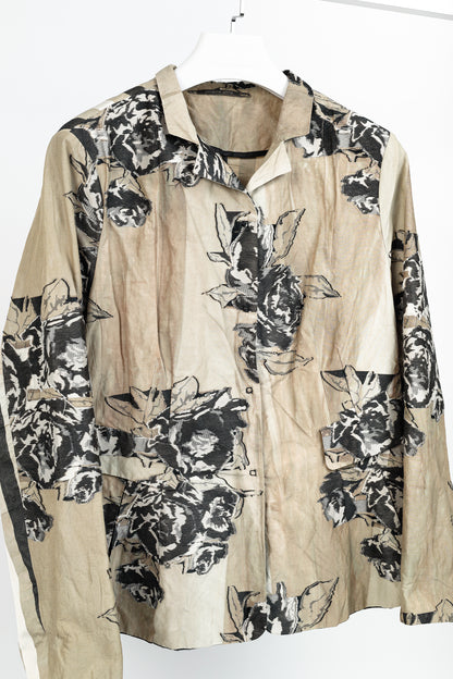 Annette Gortz SS/17 Minda Taupe Floral-Jacquard Blazer