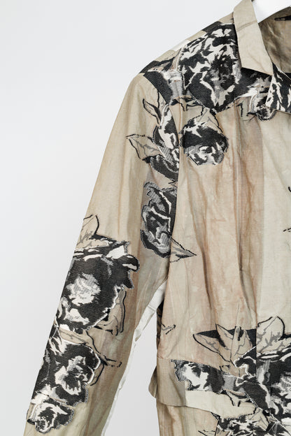 Annette Gortz SS/17 Minda Taupe Floral-Jacquard Blazer