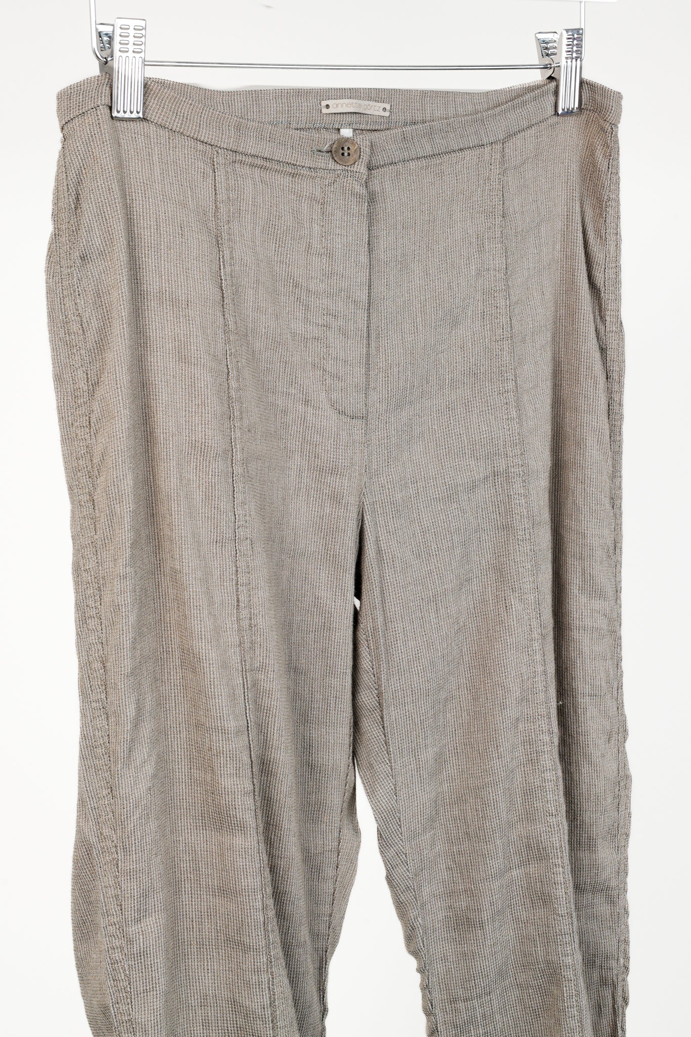 Annette Gortz SS/16 Eric Brown Linen-Blend Skinny Pants