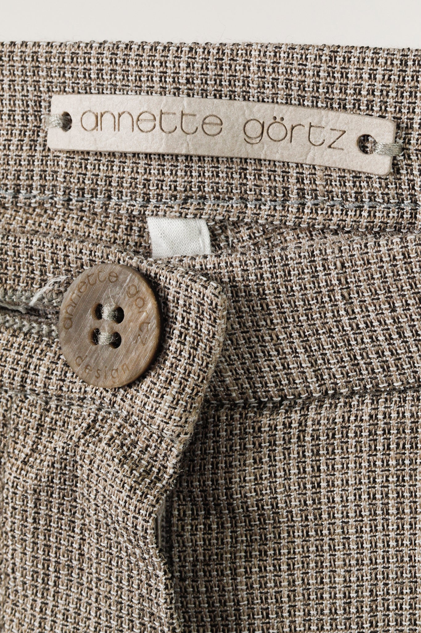 Annette Gortz SS/16 Eric Brown Linen-Blend Skinny Pants