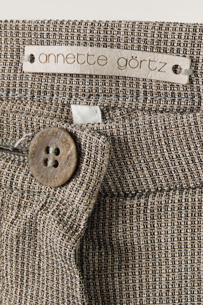 Annette Gortz SS/16 Eric Brown Linen-Blend Skinny Pants