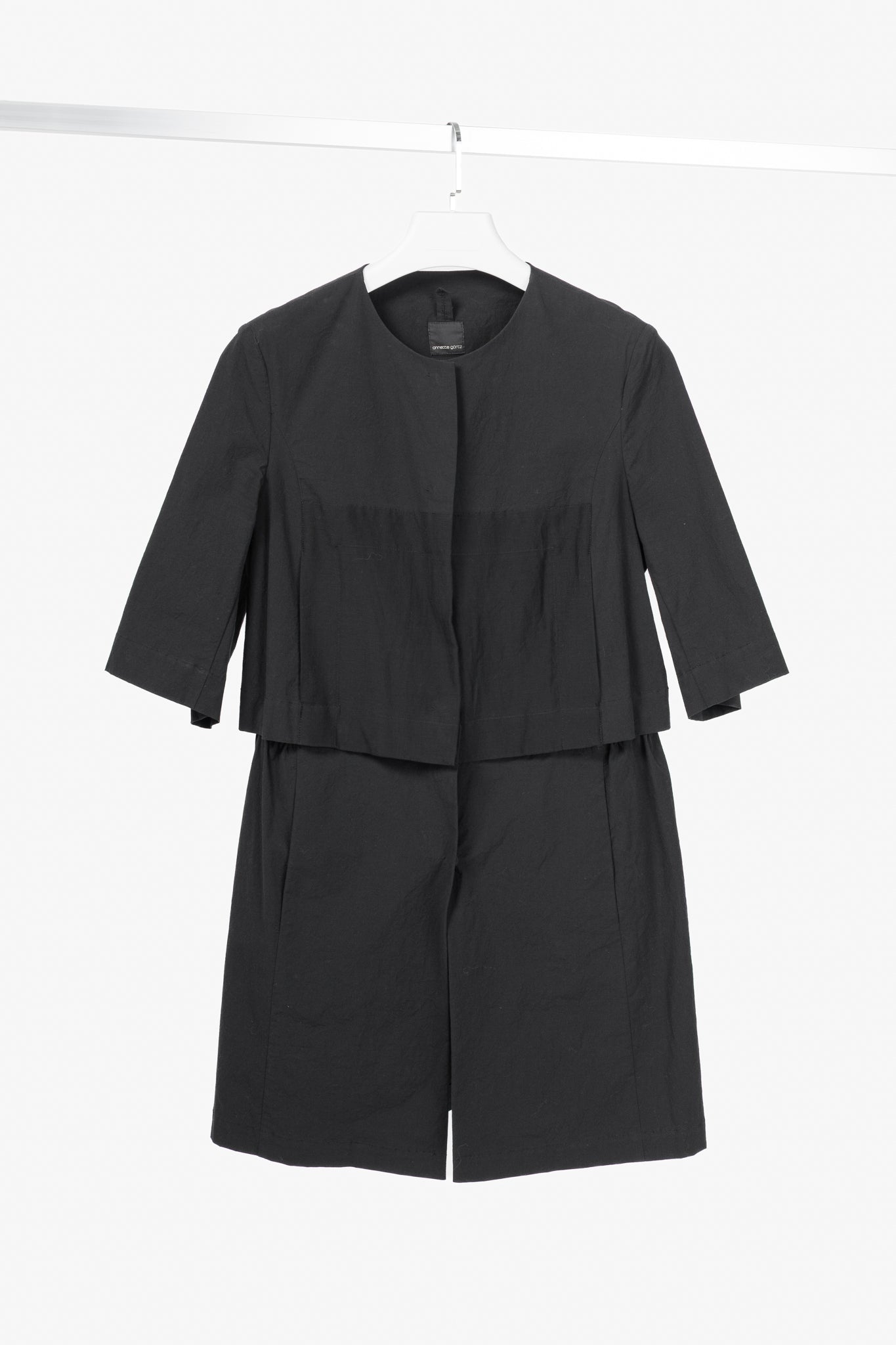 Annette Gortz SS/20 Evox Nero Cotton Snap-Off Jacket