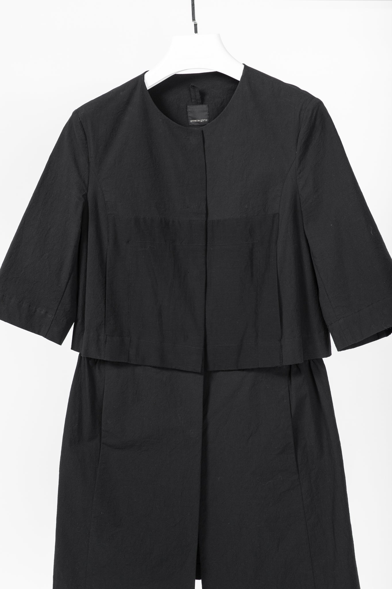 Annette Gortz SS/20 Evox Nero Cotton Snap-Off Jacket