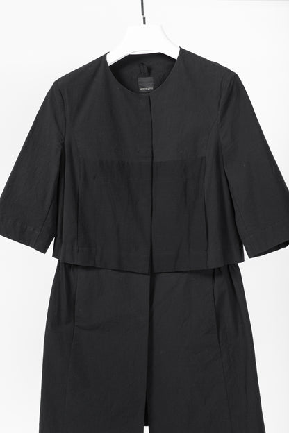 Annette Gortz SS/20 Evox Nero Cotton Snap-Off Jacket