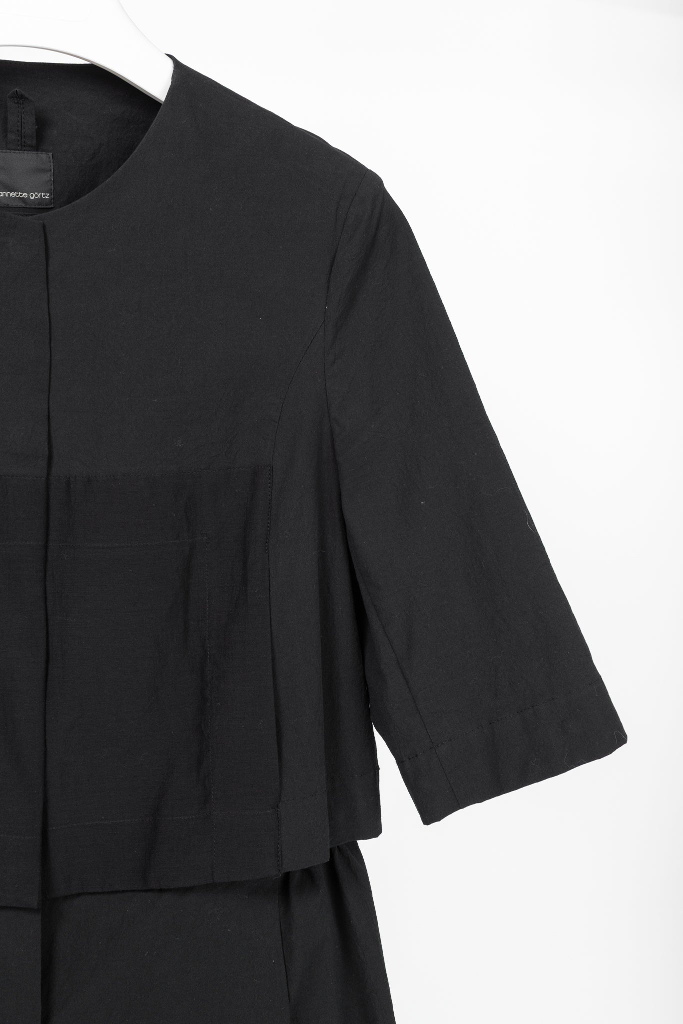 Annette Gortz SS/20 Evox Nero Cotton Snap-Off Jacket