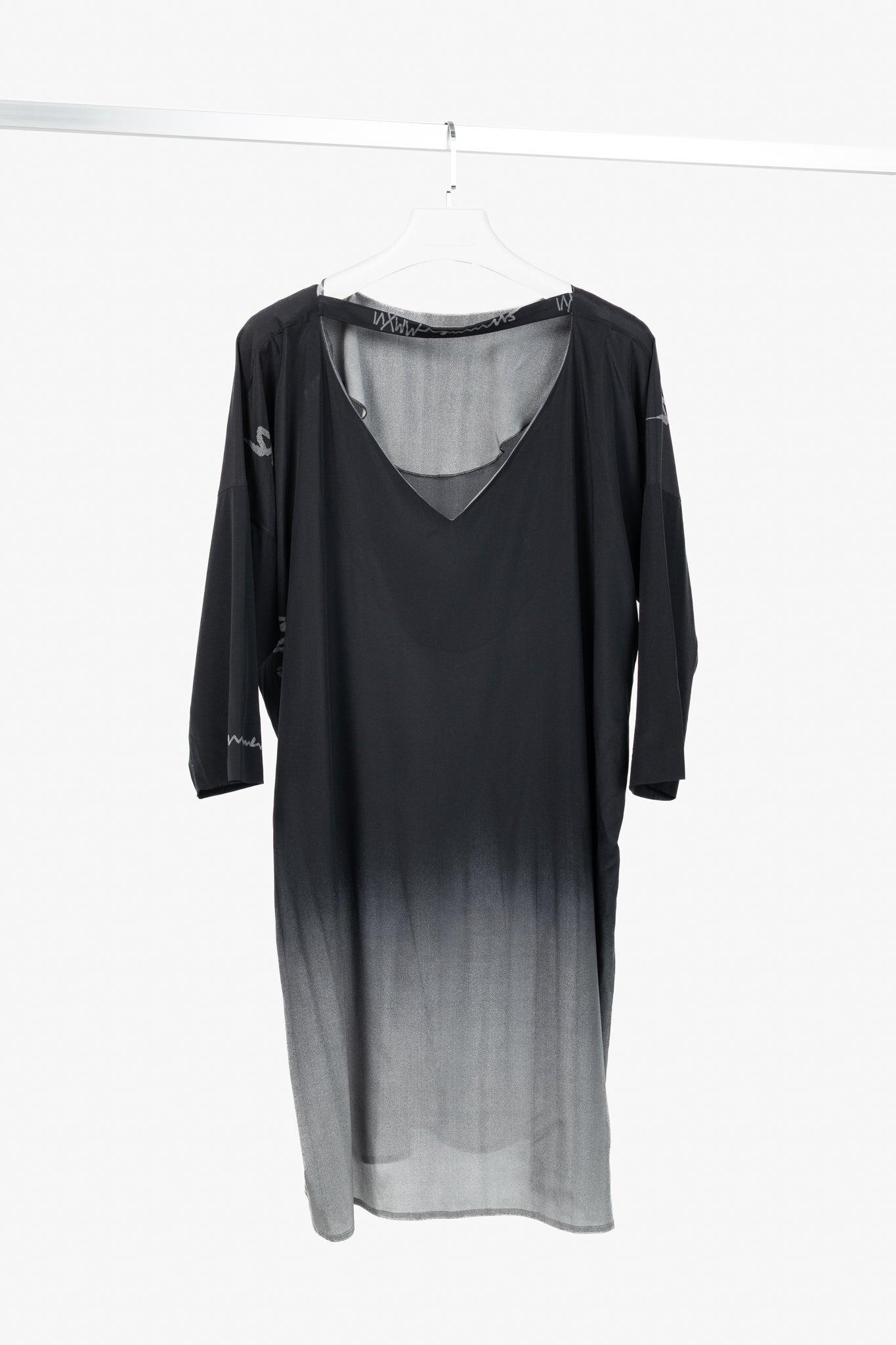 Annette Gortz SS/16 Caya Black & Grey Gradient Silk Mini Dress