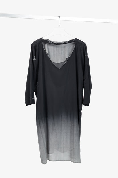 Annette Gortz SS/16 Caya Black & Grey Gradient Silk Mini Dress