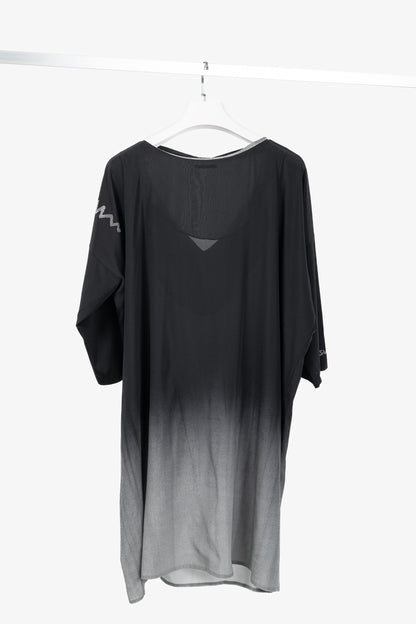 Annette Gortz SS/16 Caya Black & Grey Gradient Silk Mini Dress